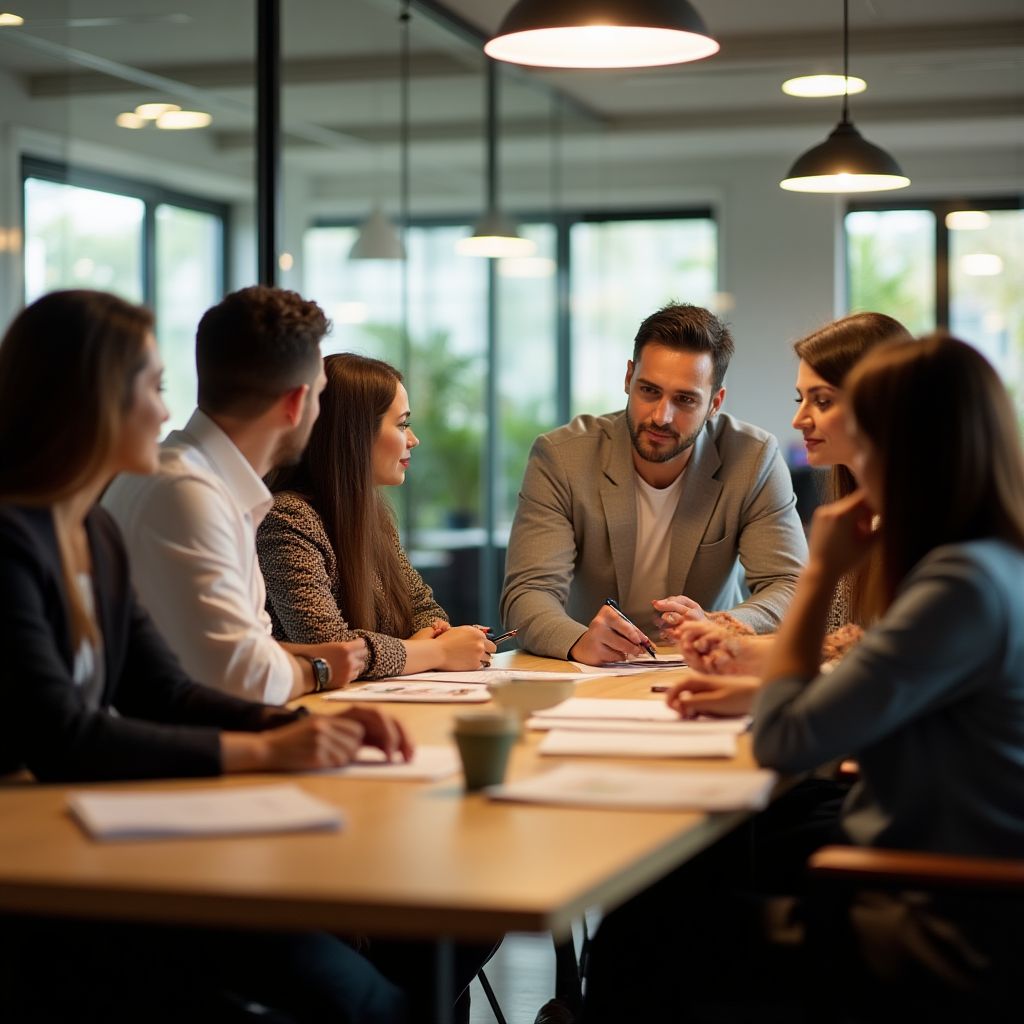 Equipo Guaranian en reunión estratégica