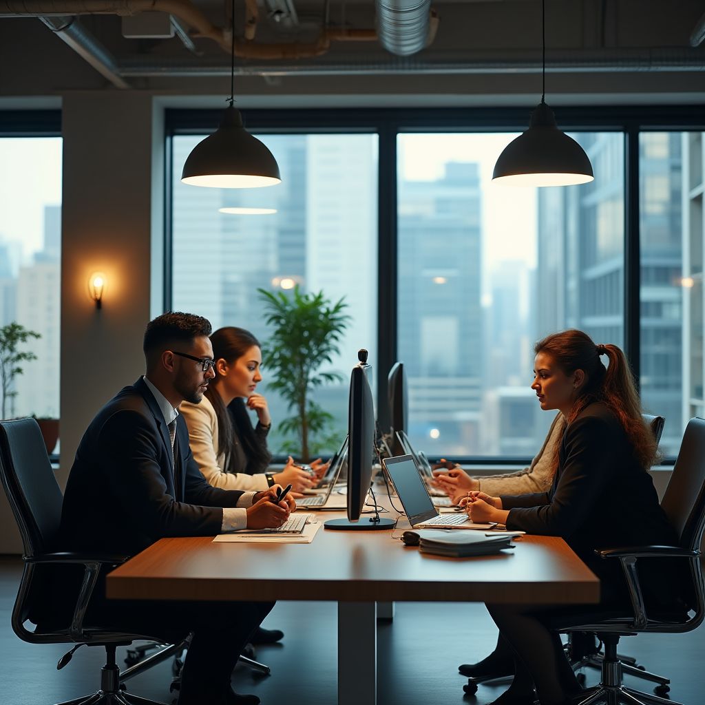 Equipo de análisis en acción